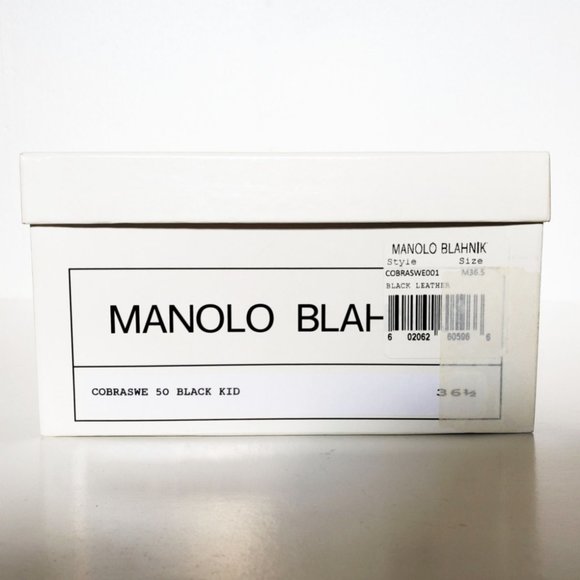 Manolo Blahnik Black Demi-wedge Sandal Size M36.5 - Picture 16 of 16